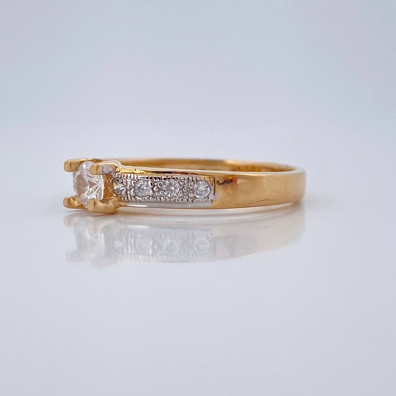 Anillo Churumbela 2.95gr / T7 / Oro Amarillo Oro Blanco  18K &