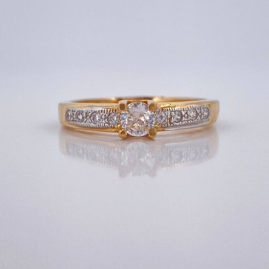 Anillo Churumbela 2.95gr / T7 / Oro Amarillo Oro Blanco  18K &
