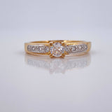 Anillo Churumbela 2.95gr / T7 / Oro Amarillo Oro Blanco  18K &