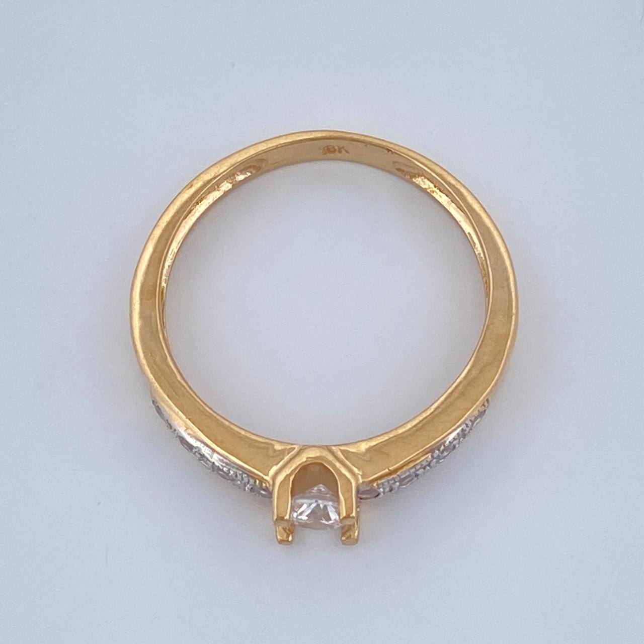 Anillo Churumbela 2.95gr / T7 / Oro Amarillo Oro Blanco  18K &