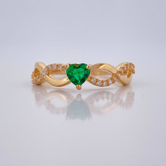 Anillo Infinito Corazon 1.9gr / T6 3/4 / Oro Amarillo 18K &