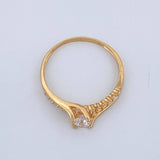 Anillo Solitario Linea Invertida 1.5gr / T6 3/4 / Oro Amarillo 18K &