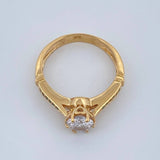 Anillo Solitario 3.35gr / T6 3/4 / Oro Amarillo 18K &