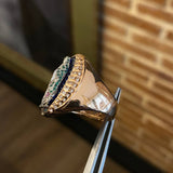 Anillo Virgen de Guadalupe 12gr T10 1/2 Circones Blancos Fucsias Verdes Dos Oros Rosa Blanco