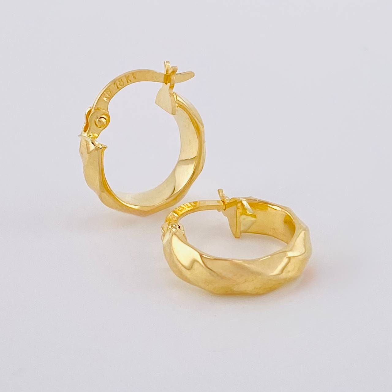 Candongas Lineas Espiral 1.25g / 1.4cm Oro Amarillo 18K