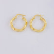 Candongas Entonchardas Punteadas 1.95g / 2.2cm Oro Amarillo 18K
