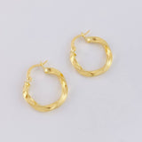 Candongas Entonchardas Punteadas 1.95g / 2.2cm Oro Amarillo 18K