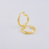 Candongas Entonchardas Punteadas 1.95g / 2.2cm Oro Amarillo 18K