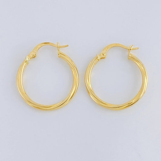 Candongas Espiral 1.3g / 2.3cm Oro Amarillo 18K