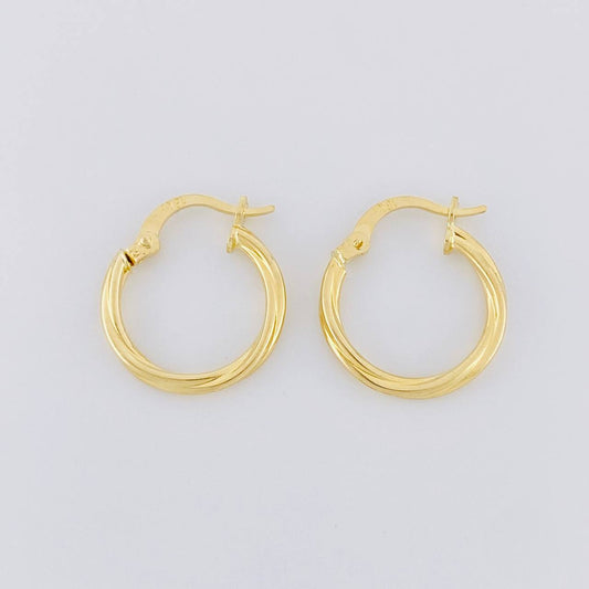 Candongas Espiral 1.2g / 1.8cm Oro Amarillo 18K