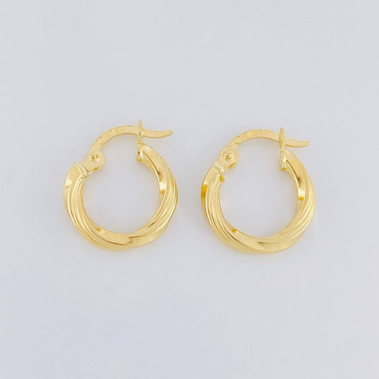 Candongas Espiral 1.2g / 1.6cm Oro Amarillo 18K