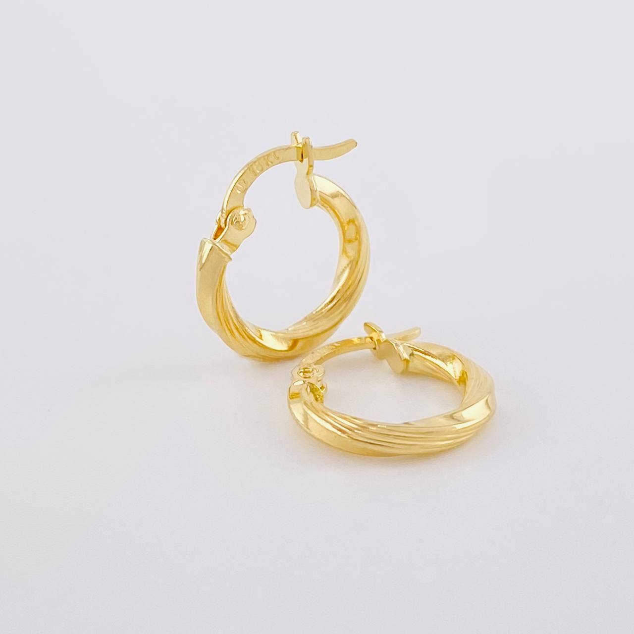 Candongas Espiral 1.2g / 1.5cm Oro Amarillo 18K