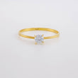 Anillo Solitario Cuatro Garras 1.1g / T8 Oro Amarillo 18K