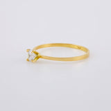 Anillo Solitario Cuatro Garras 1.1g / T8 Oro Amarillo 18K