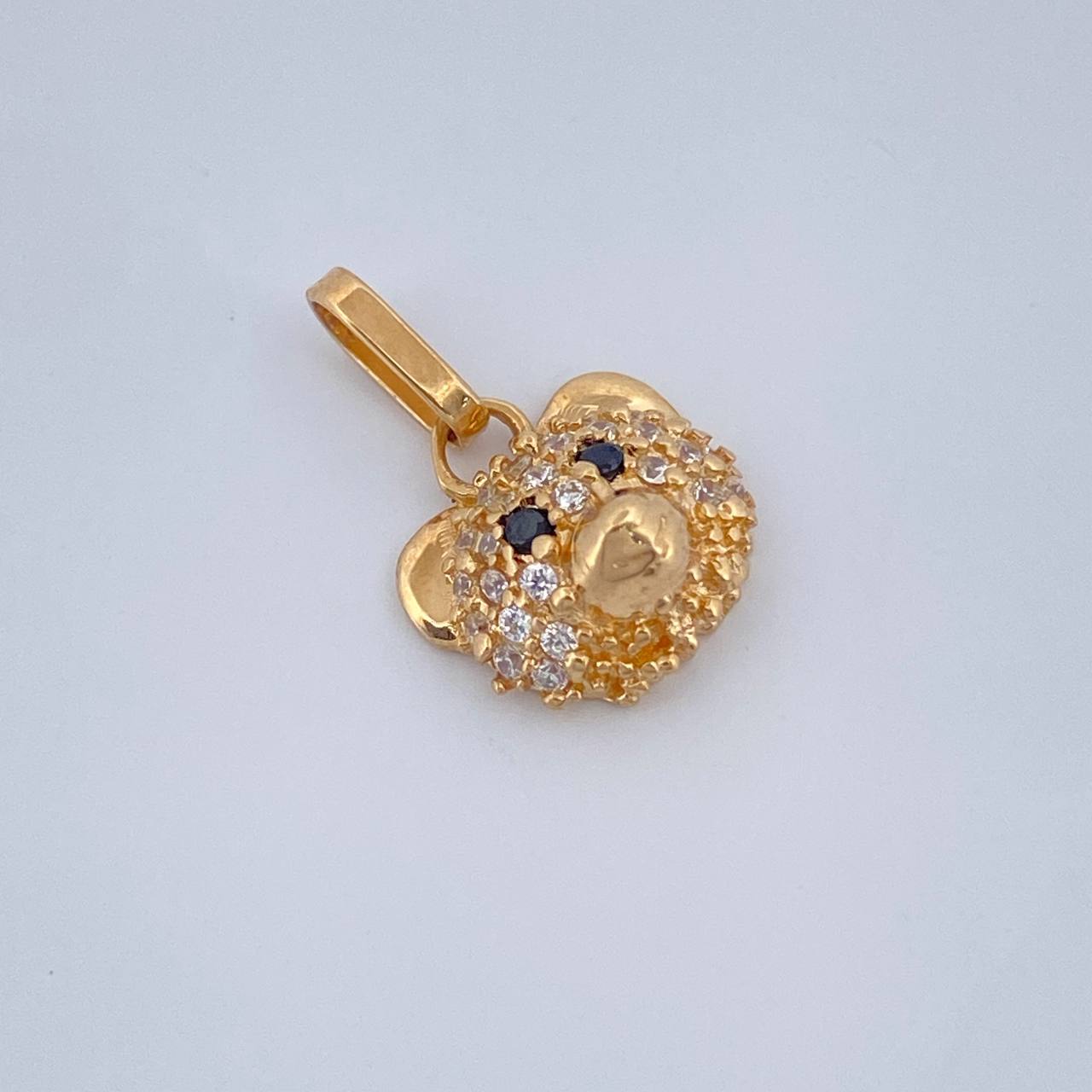 Dije Rostro Oso 1.3gr / 1.4cm / Oro Amarillo 18K &