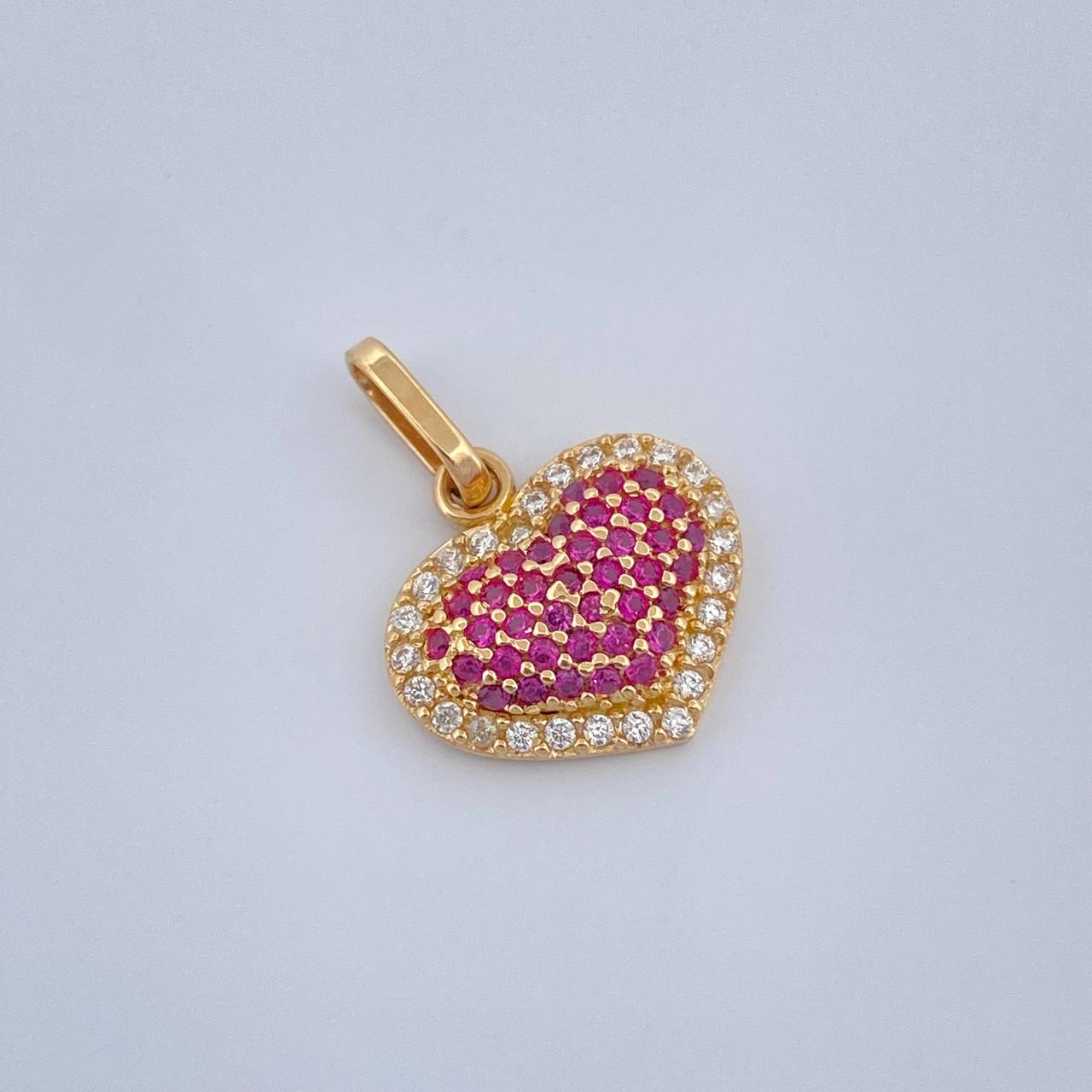 Dije Corazón Cojín 1.6gr / 1.7cm / Oro Amarillo 18K &