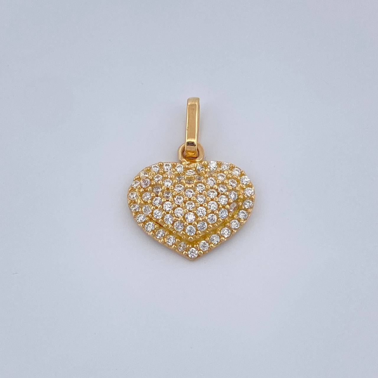 Dije Corazón Cojín 1.45gr / 1.7cm / Oro Amarillo 18K &