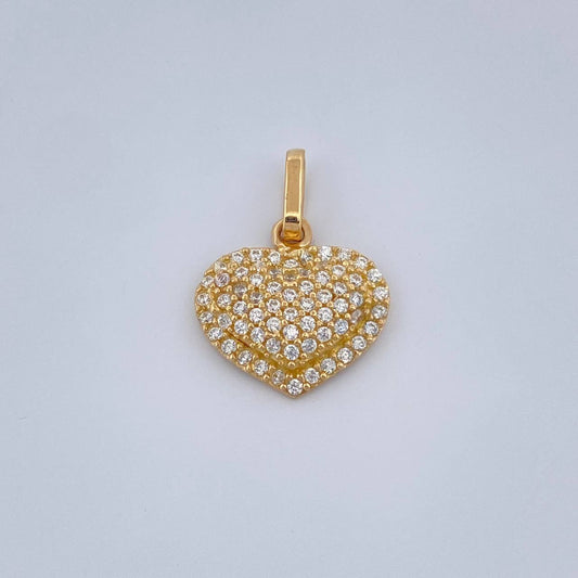 Dije Corazón Cojín 1.45gr / 1.7cm / Oro Amarillo 18K &