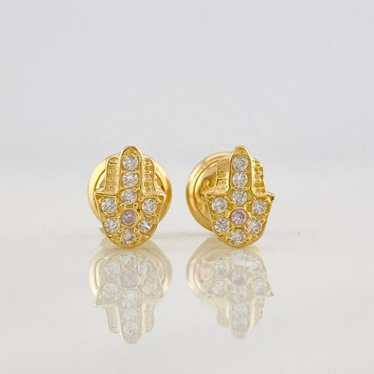 Topos Mano Hamsa 0.75g / 4.5mm Oro Amarillo 18K