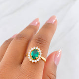 Anillo Halo Circulo 3.7g / T7 1/2 Oro Amarillo 18K
