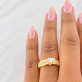 Anillo Solitario Puente 4.95g / T6 1/2 Oro Amarillo 18K
