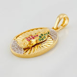 Dije Virgen de Guadalupe 4.6g / 3.02cm Dos Oros Amarillo Blanco 18K