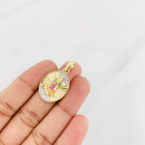 Dije Virgen de Guadalupe 4.6g / 3.02cm Dos Oros Amarillo Blanco 18K