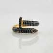 Anillo Clavo 4.3g / T6 3/4 Dos Oros Negro Amarillo 18K
