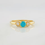 Anillo Solitario Flor 1.9g / T5 3/4 Oro Amarillo 18K
