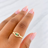 Anillo Ojo Turco 1.65g / T7 Oro Amarillo 18K