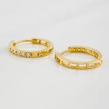 Candongas Carril 2.1g / 1.05cm Oro Amarillo 18K