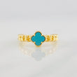 Anillo Trebol Cubana 2.85g / T6 1/4 Oro Amarillo 18K