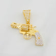 Dije Revolver 4.05g / 2.08cm Dos Oros Amarillo Blanco 18K