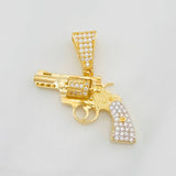 Dije Revolver 4.05g / 2.08cm Dos Oros Amarillo Blanco 18K