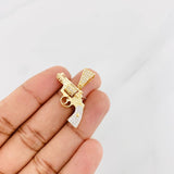 Dije Revolver 4.05g / 2.08cm Dos Oros Amarillo Blanco 18K