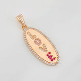Dije Placa Love 3.15g / 3.05cm Oro Rosa 18K