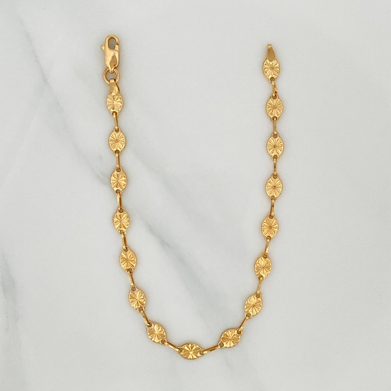 Pulso Eslabon Diamantado 2.8 g / 18.4 cm / 4.4 mm Oro Amarillo 18K