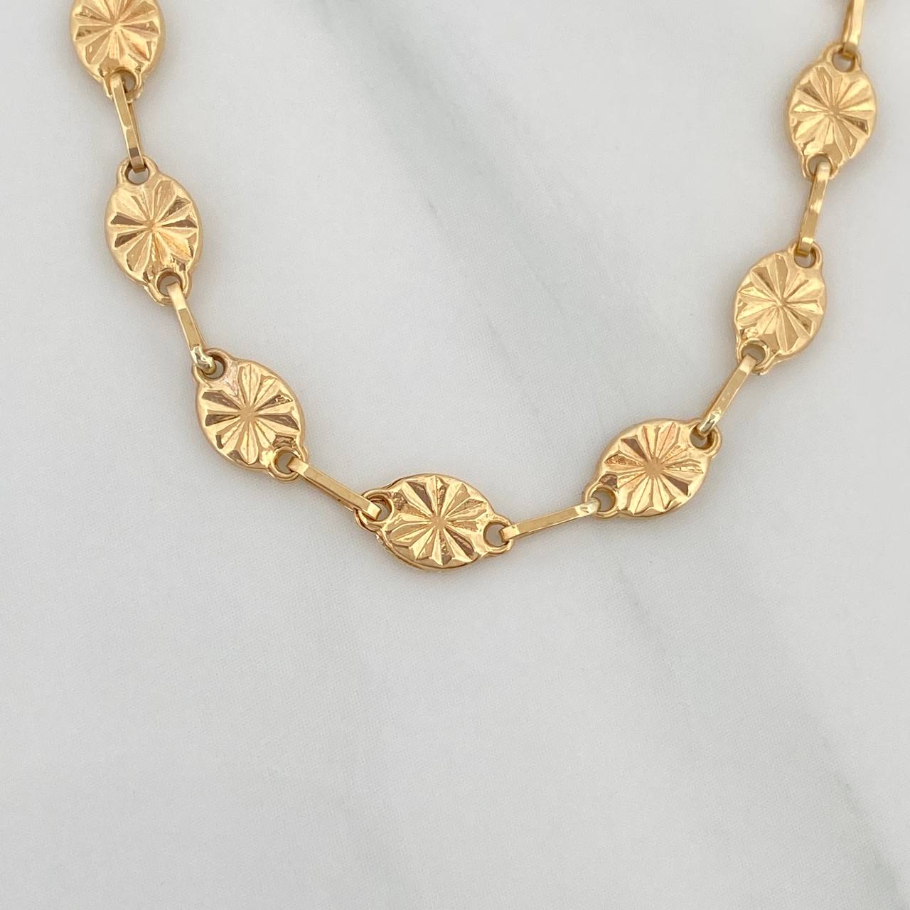 Pulso Eslabon Diamantado 2.8 g / 18.4 cm / 4.4 mm Oro Amarillo 18K
