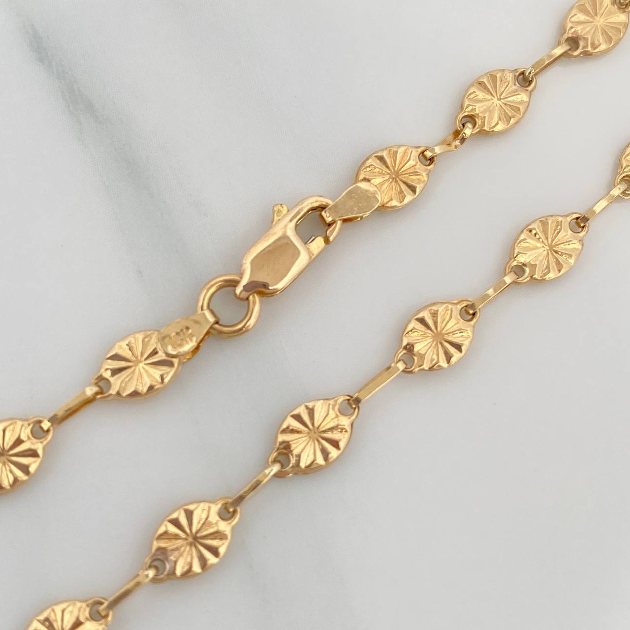 Pulso Eslabon Diamantado 2.8 g / 18.4 cm / 4.4 mm Oro Amarillo 18K