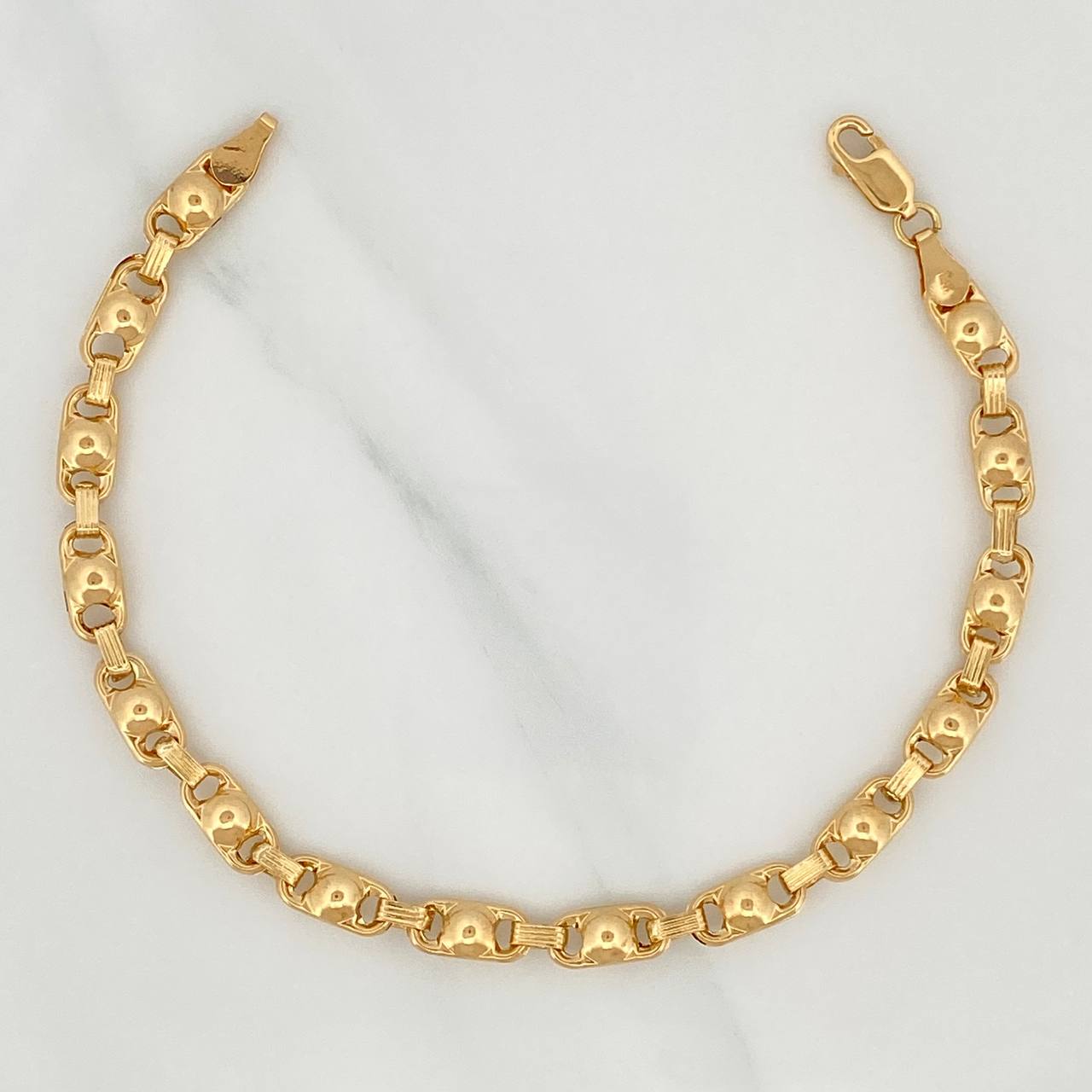 Pulso Rustico Burbujas 4.45 g / 19.3 cm / 4.3 mm Oro Amarillo 18K