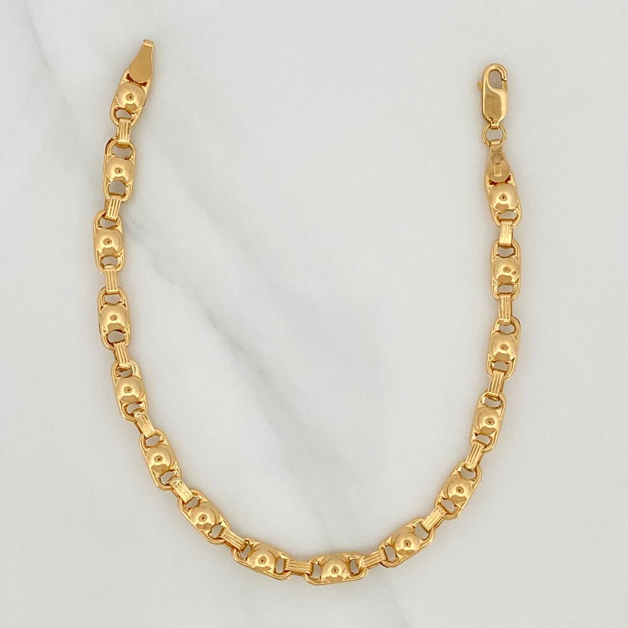 Pulso Rustico Burbujas 4.45 g / 19.3 cm / 4.3 mm Oro Amarillo 18K