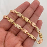 Tobillera Rustica Corona 7.25 g / 27 cm / 5.6 mm Tres Oros 18K