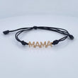 Pulsera Tejida Negra Mamá 1.4gr / Oro Amarillo 18K %
