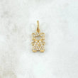 Dije Niña 1.3gr / 2cm / Circones Blancos Oro Amarillo 18K