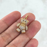 Dije Oso Corbatin 4.4gr / 3cm / Circones Blancos Ojos Negros Oro Amarillo 18K ©