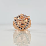 Anillo San Gabriel Arcángel 9.4g / T8 3/4 Tres Oros 18K