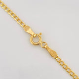 Cadena Cubana 2.4g / 60cm / 1.98mm Oro Amarillo 18K