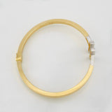 Pulso Aro Doble T 8.85g / 19cm / 3mm Dos Oros Amarillo Blanco 18K