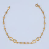 Pulso Infinito Espiga 2.55gr / 19cm / 3mm Oro Amarillo 18K &