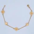 Pulso Trebol Aro Seguido 3.65gr / 18.7cm / 1.8mm Oro Amarillo 18K &